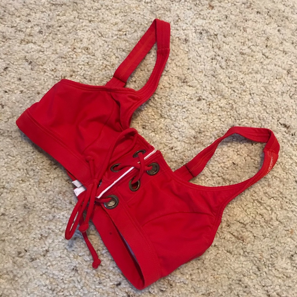 Red bikini top